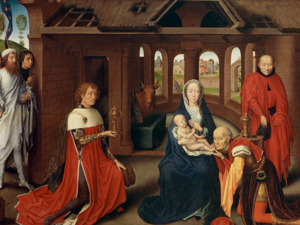 Adoration of the Magi, central panel of the Triptych of the Adoration of the Magi de Hans Memling