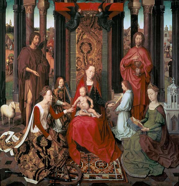 Mystic Marriage of St. Catherine and Other Saints de Hans Memling
