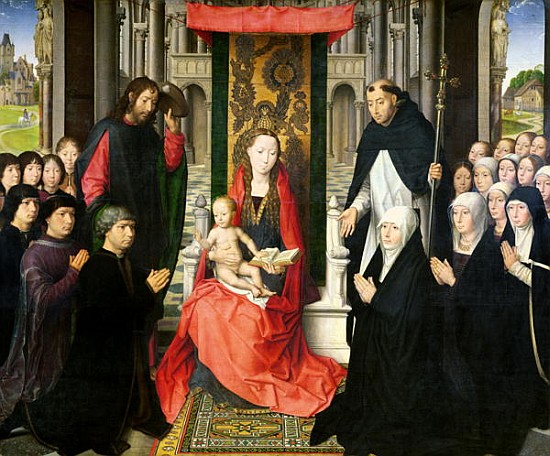 The Virgin and Child with St. James and St. Dominic Presenting the Donors and their Family, known as de Hans Memling