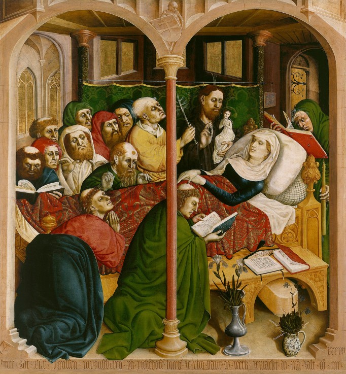 The death of Mary. The Wings of the Wurzach Altar de Hans Multscher