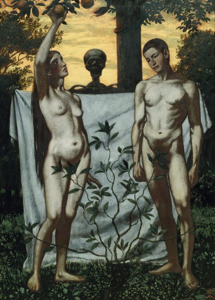 Adam and Eve / Hans Thoma / 1897 de Hans Thoma