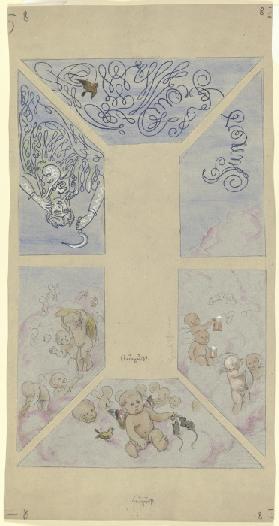 "August". Design for a Ceiling Painting for the Café Bauer