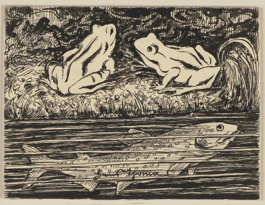 Zeichnung zur Fibel: Frosch de Hans Thoma