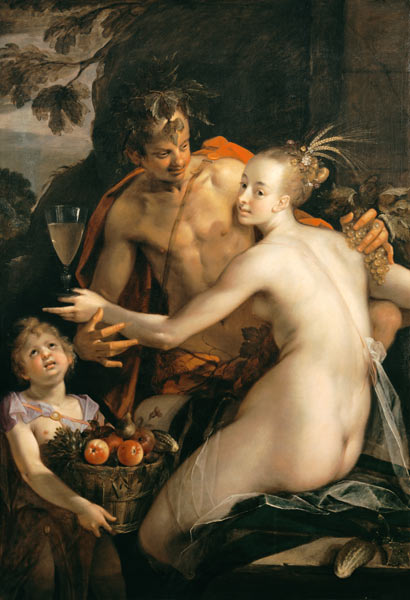 Bacchus, Ceres and Amor de Hans von Aachen
