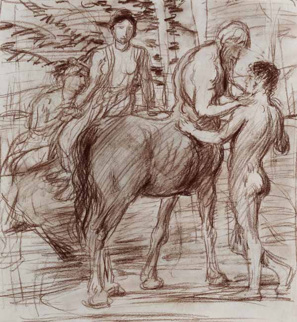 Cheiron and Achilles. de Hans von Marées