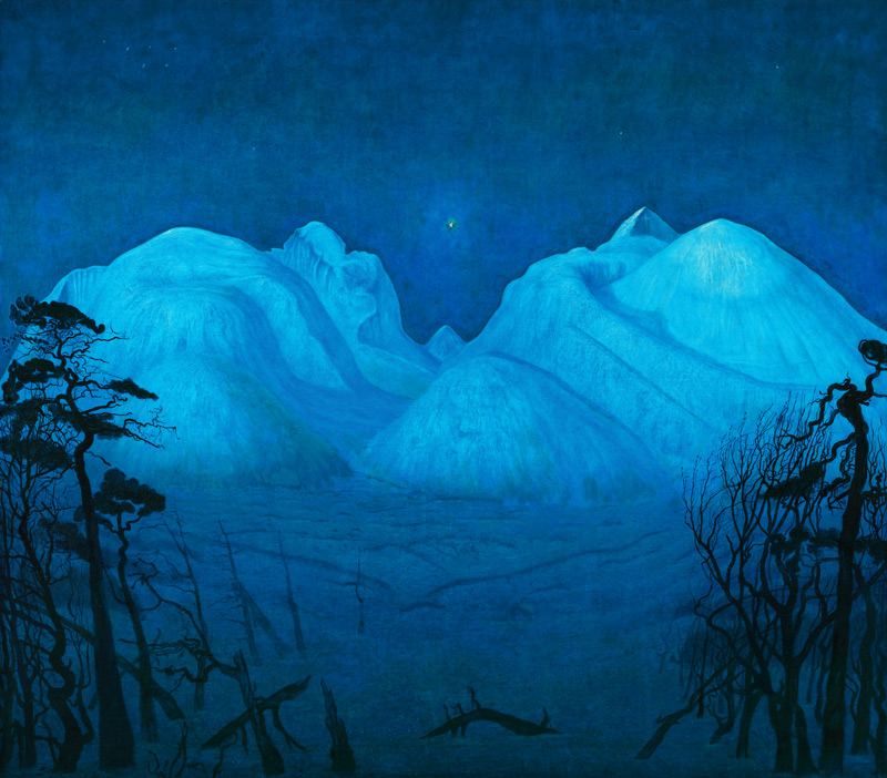 Winter Night in the Mountains de Harald Sohlberg