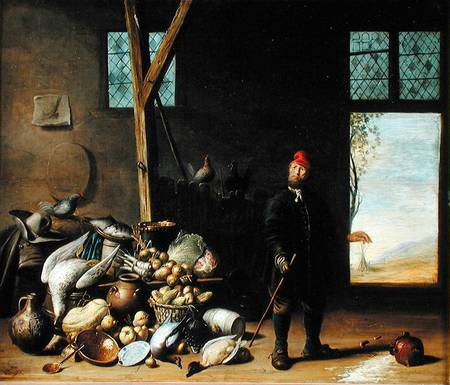 Peasant in an Interior or, Kitchen with a Still Life de Harmen van Steenwyck