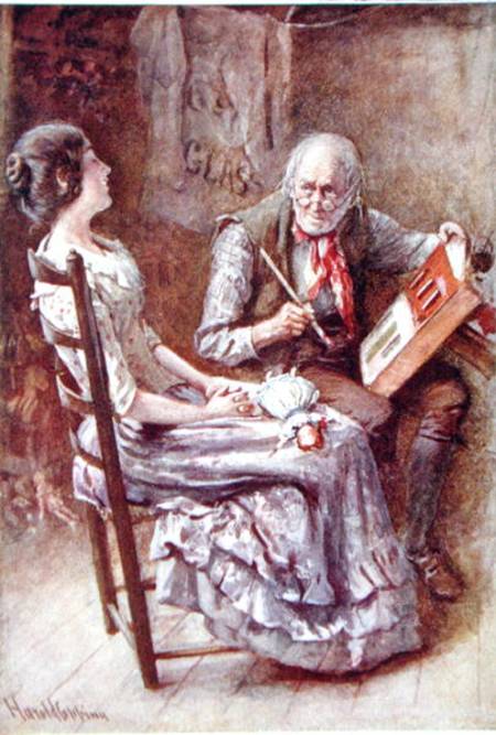 Caleb Plummer and his Blind Daughter, illustration for 'Character Sketches from Dickens' compiled by de Harold Copping