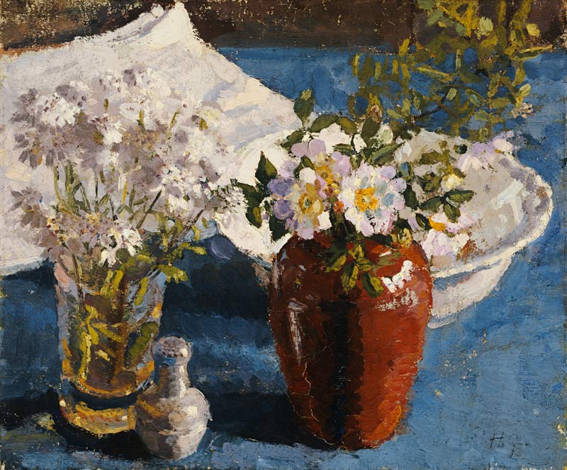 Stillleben mit Blumen in einer Vase de Harold Gilman
