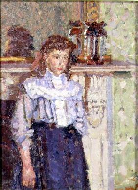 Girl by a Mantelpiece