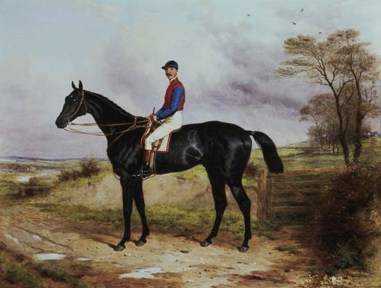 Earl Poulett's "The Lamb" , Winner of the Grand National, with Mr.George Ede de Harry Hall