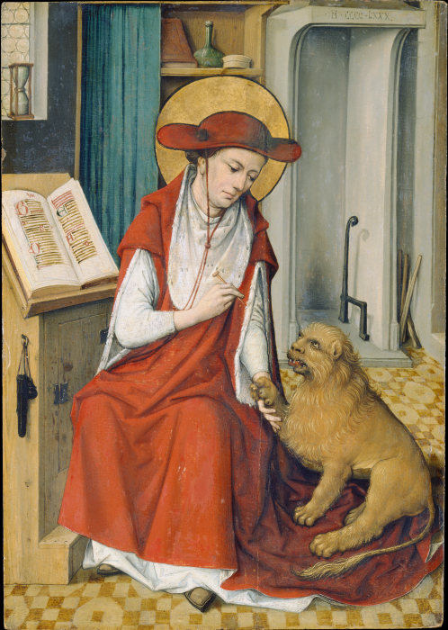 St Jerome in his Study with the Lion de Hausbuchmeister