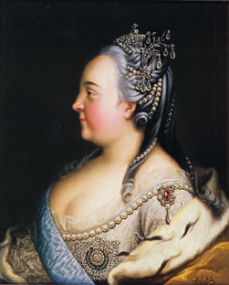Bildnis der Zarin Elisabeth (1709-1762) mit Perlen de Heinrich Buchholtz