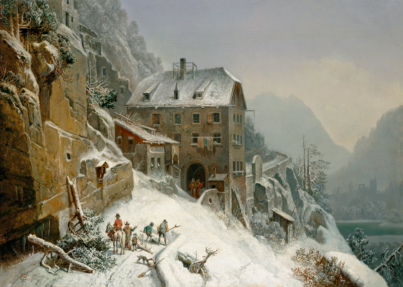 Winter at the far passport. de Heinrich Bürkel