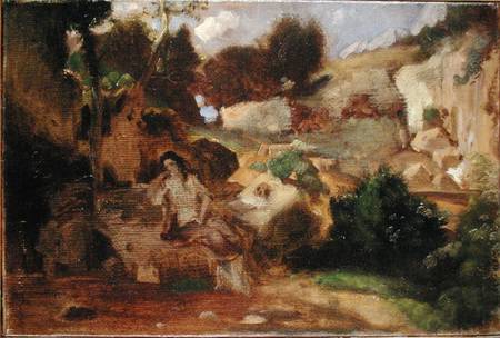 Landscape with the Penitent Magdalene de Heinrich Dreber