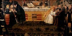 The Reichung of the Holy Communion. Predella of th de Heinrich Göding d.Ä.