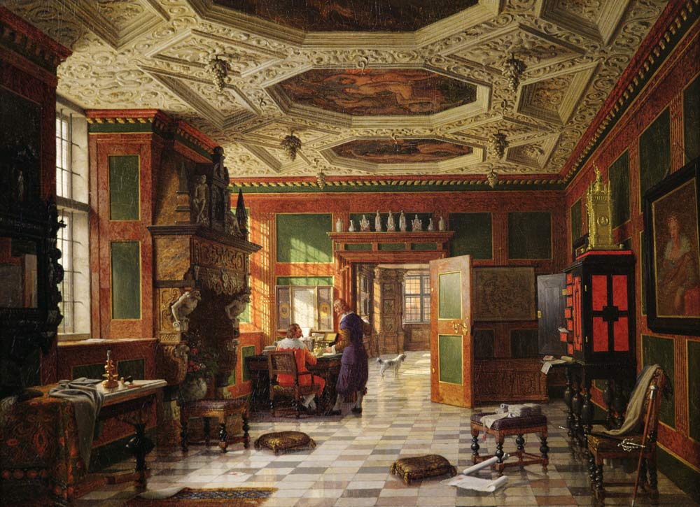 Interior of the Rosenburg Palace, Copenhagen de Heinrich Hansen