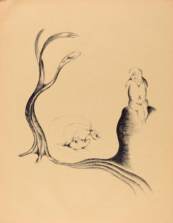 Der Baum der Sehnsucht (The Tree of Longing) de Heinrich Hoerle