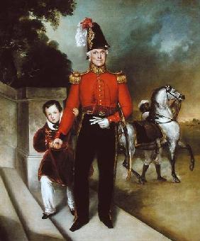 General Sir James Dennis (1778-1855) with his son