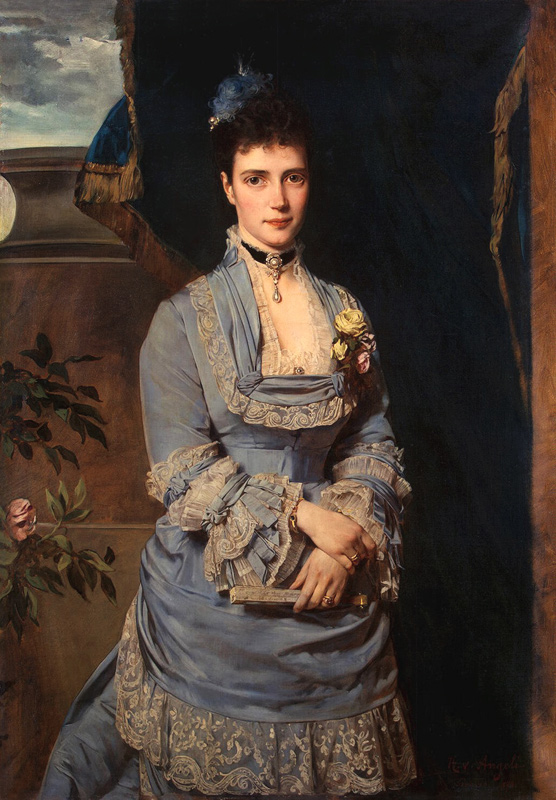 Portrait of Grand Duchess Maria Fyodorovna, Princess Dagmar of Denmark (1847-1928) de Heinrich von Angeli