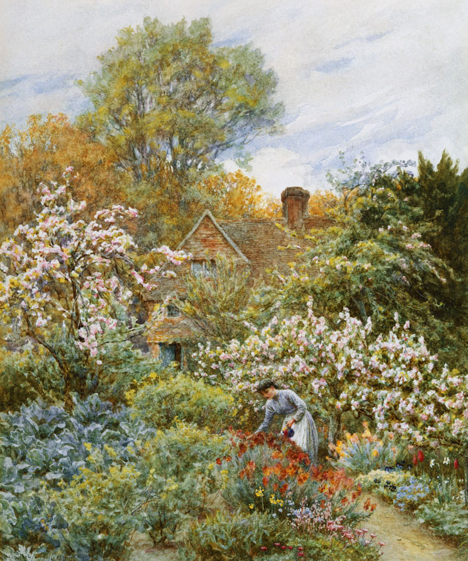 A Garden in Spring de Helen Allingham