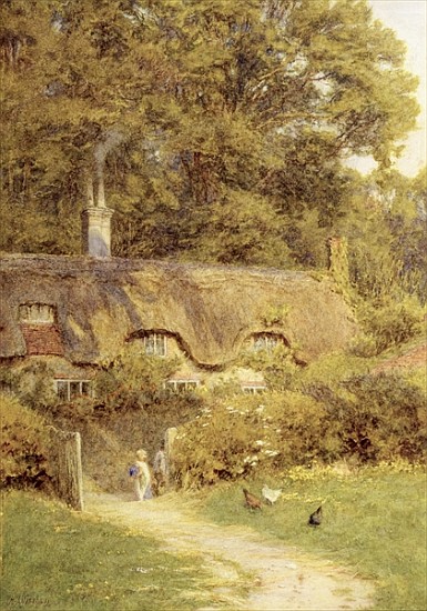 Cottage at Farringford, Isle of Wight de Helen Allingham