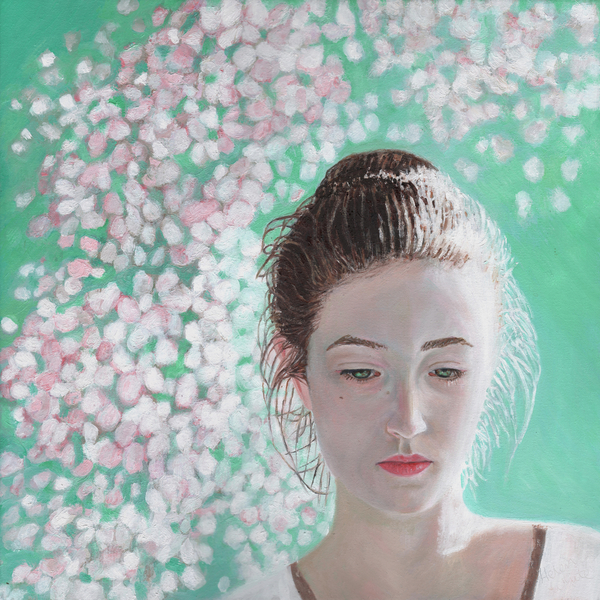 Portrait of a girl blossoming de Helen White