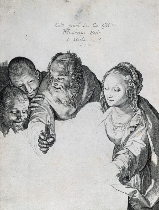 H.Goltzius, Anbetung der Koenige, 1615 de Hendrick Goltzius