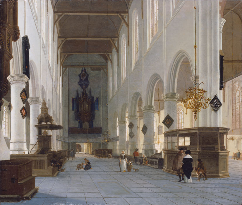 The Interior of the Oude Kerk in Delft de Hendrik Cornelisz. van Vliet