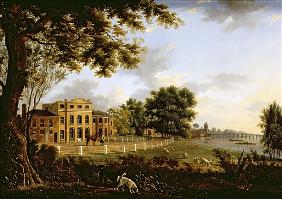 View of Chelsea Farm with the Thames and Battersea Bridge