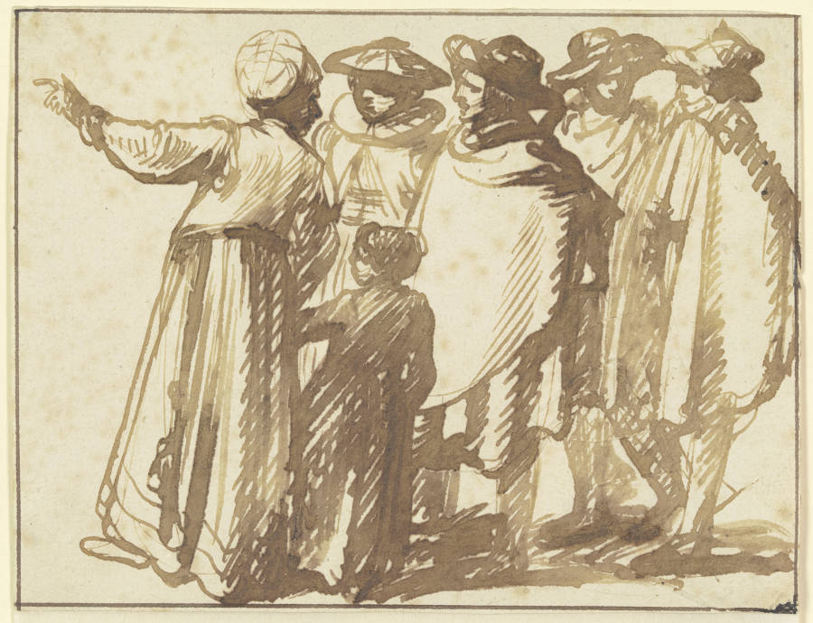 Figurengruppe im Zeitkostüm de Hendrik Goudt