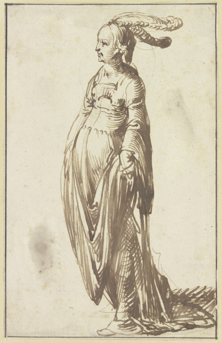 Garbed woman de Hendrik Goudt