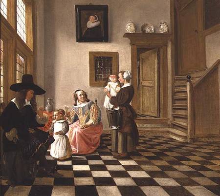 A Family in an Interior de Hendrik van der Burgh