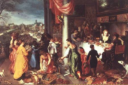 The Winter Feast, Gathering at the Bavarian State Palace de Hendrik van the Elder Balen