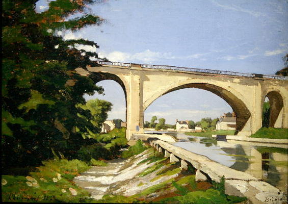 Le Pont Canal a Briare, 1888 (oil on canvas) de Henri-Joseph Harpignies