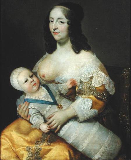 The Dauphin Louis of France (1638-1715) and his Nursemaid, Dame Longuet de la Giraudiere de Henri and Charles Beaubrun