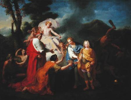 Allegory of the Recognition of Philippe de France (1683-1746) Duke of Anjou as King of Spain, 24th N de Henri Antoine de Favanne