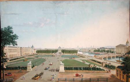 View of the Place Louis XV and the Jardin des Tuileries de Henri Courvoisier-Voisin