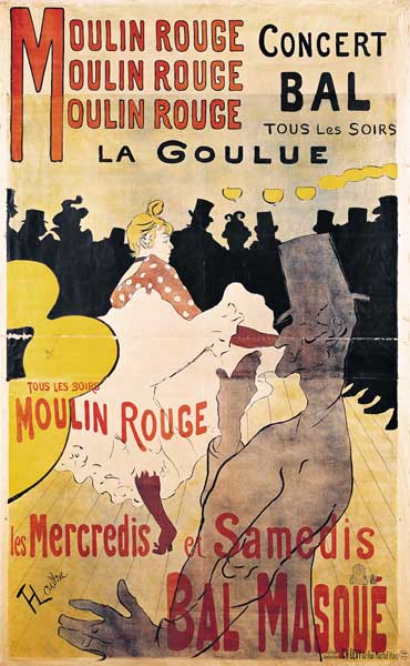 Poster advertising ''La Goulue'' at the Moulin Rouge de Henri de Toulouse-Lautrec