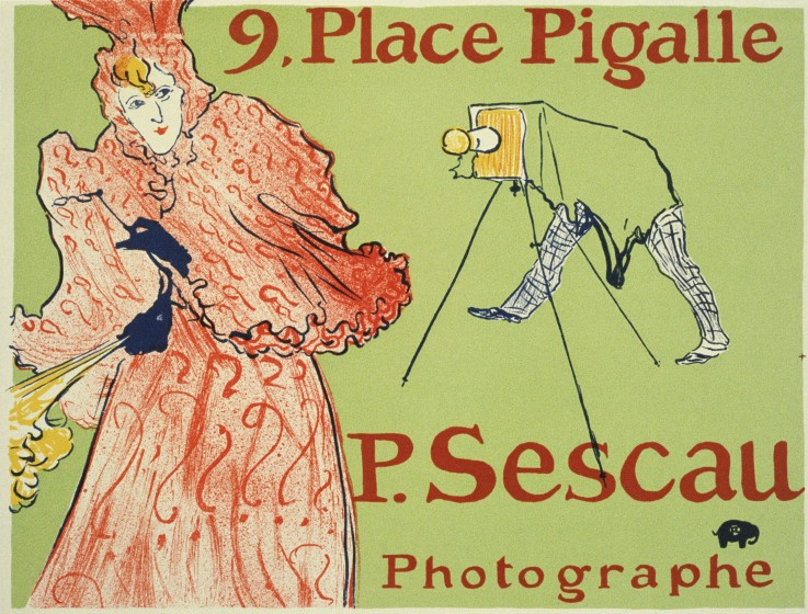 9, Place Pigalle, P. Sescau Photographe (Poster) de Henri de Toulouse-Lautrec