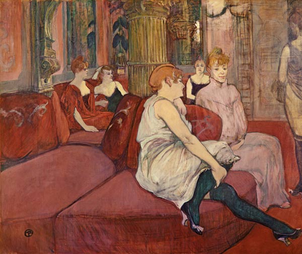 In the drawing-room in the Rue of the Moulins de Henri de Toulouse-Lautrec