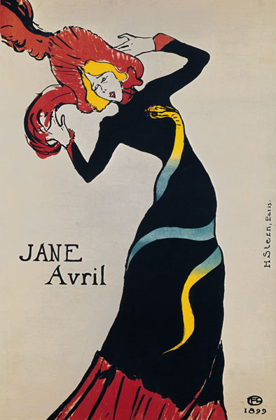 Jane Avril (1868-1943) 1899 de Henri de Toulouse-Lautrec