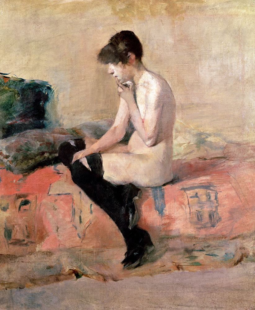 Nude Woman Seated on a Divan de Henri de Toulouse-Lautrec