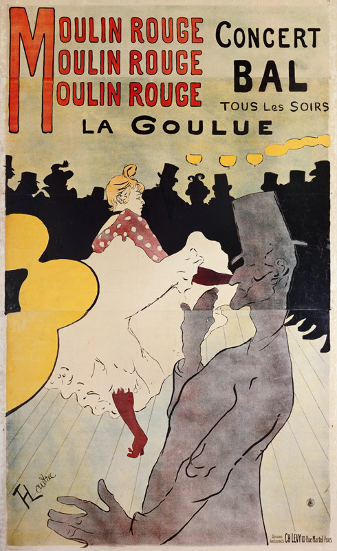 Poster advertising 'La Goulue' at the Moulin Rouge de Henri de Toulouse-Lautrec