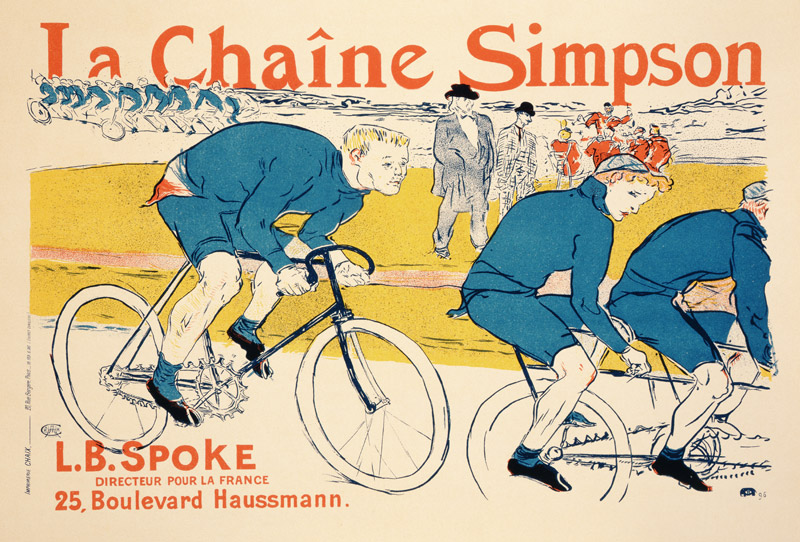 Reproduction of a poster advertising 'The Simpson Chain', Paris de Henri de Toulouse-Lautrec