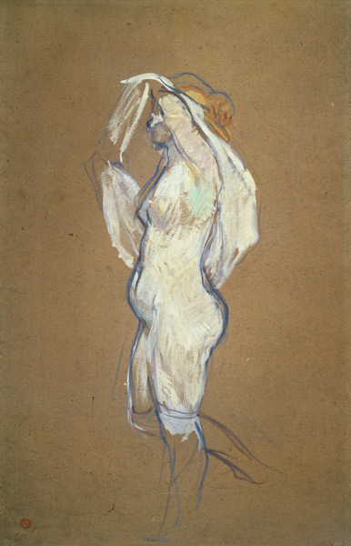 Woman Lifting her Shirt de Henri de Toulouse-Lautrec