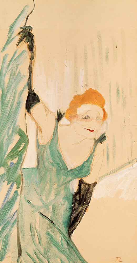 Yvette Guilbert (1867-1944) taking a Curtain Call de Henri de Toulouse-Lautrec