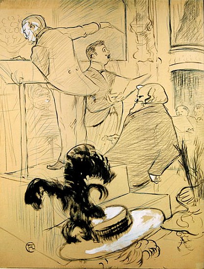 Ambroise Thomas (1811-96) at a rehearsal of his opera ''Francesca da Rimini'', 1896 (pen & ink and p de Henri de Toulouse-Lautrec