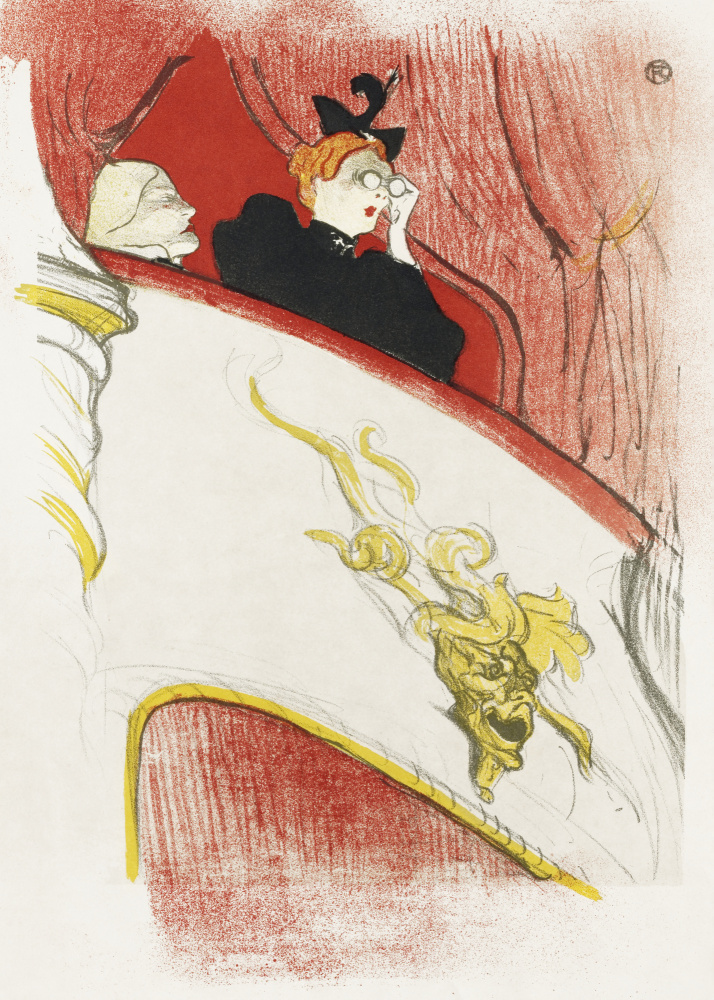 Balcony With a Gilded Grotesque Mask (1894) de Henri de Toulouse-Lautrec