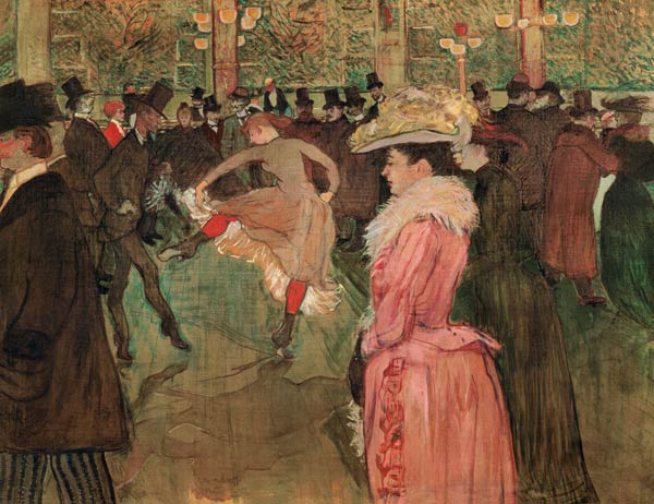 Bailando en el Molino Rojo de Henri de Toulouse-Lautrec